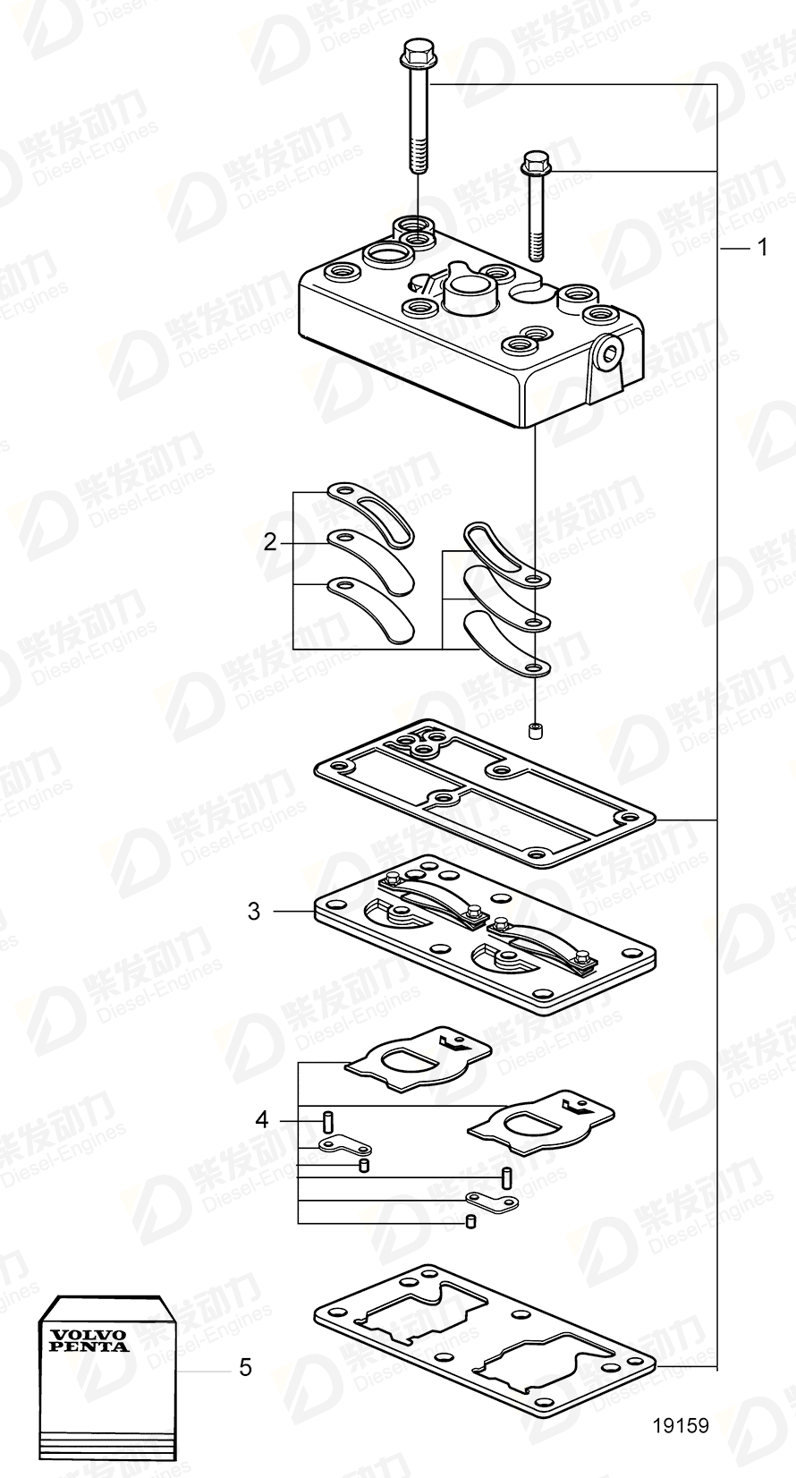 volvo penta Bushing 20460482 Drawing